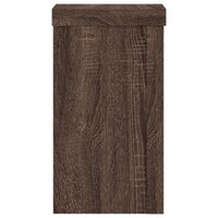 Plantenstandaards 2 st 10x10x18 cm bewerkt hout bruin eiken 4