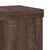 Plantenstandaards 2 st 10x10x18 cm bewerkt hout bruin eiken 7