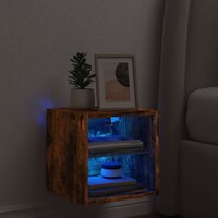 Tv-wandmeubel met LED-verlichting 30x28,5x30 cm gerookt eiken 3