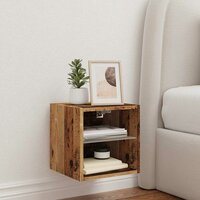 Tv-wandmeubel met LED-verlichting 30x28,5x30 cm oud houtkleurig 3