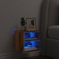 Tv-wandmeubel met LED-verlichting 30x28,5x30 cm oud houtkleurig 4