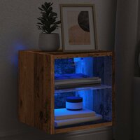 Tv-wandmeubel met LED-verlichting 30x28,5x30 cm oud houtkleurig 6