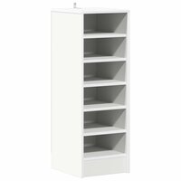 Schoenenkast 31,5x35x90 cm bewerkt hout wit 2