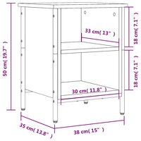 Schoenenkast 38x35x50 cm bewerkt hout zwart 9