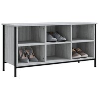 Schoenenkast 100x35x50 cm bewerkt hout grijs sonoma eikenkleur 6