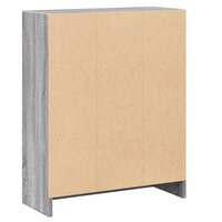 Boekenkast 60x24x76 cm bewerkt hout grijs sonoma eikenkleurig 5