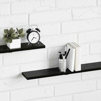 Boekenplank Bord 4 pcs Zwart 100 x 10 x 1,5 cm Bewerkt hout 4