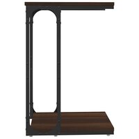 Bijzettafel 40x30x60 cm bewerkt hout bruin eikenkleur 4
