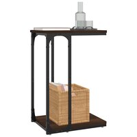Bijzettafel 40x30x60 cm bewerkt hout bruin eikenkleur 6