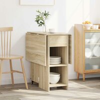 Eettafel 115 x 70 x 75 cm Bewerkt hout Sonoma Eiken Rechthoekig 4