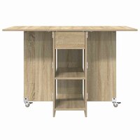 Eettafel 115 x 70 x 75 cm Bewerkt hout Sonoma Eiken Rechthoekig 6