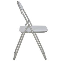 Eetkamerstoelen inklapbaar 2 st kunstleer wit 4