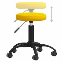 Eetkamerstoel fluweel mosterdgeel 4