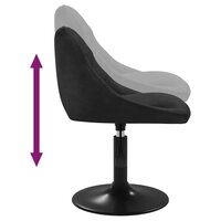 Eetkamerstoel fluweel zwart 6