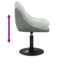 Eetkamerstoel fluweel lichtgrijs 6
