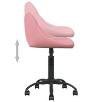 Kantoorstoel fluweel roze 5