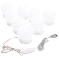 Spiegel met LED-verlichting boog 90x45 cm glas 10