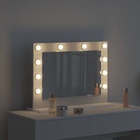 Make-up spiegel Wit 60 x 45 x 18 cm Glas en Hout met Kunststof 3