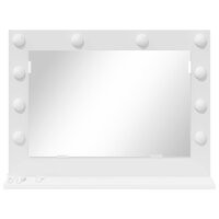 Make-up spiegel Wit 60 x 45 x 18 cm Glas en Hout met Kunststof 4