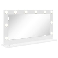 Make-up spiegel Wit 80 x 45 x 18 cm Glas en Hout met Kunststof 2
