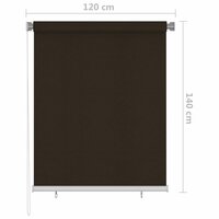 Rolgordijn voor buiten 120x140 cm bruin 6
