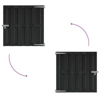 Tuinpoort 100 x 100 cm WPC en Aluminium Zwart 4
