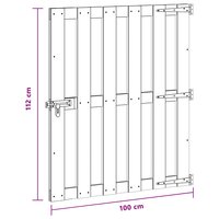 Tuinpoort 100 x 112 cm WPC en Aluminium Zwart 5