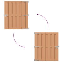 Tuinpoort 100 x 112 cm WPC en Aluminium Bruin 4