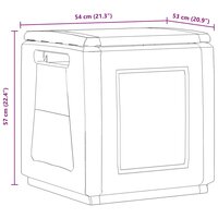 Tuinbox 130 L 54x53x57 cm donkergrijs en zwart 7