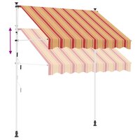 Handmatig uitschuifbare luifel Multikleur 100 x 115 x 300 cm 5