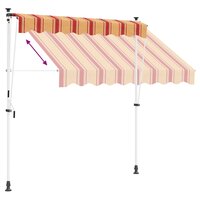 Handmatig uitschuifbare luifel Multikleur 100 x 115 x 300 cm 6