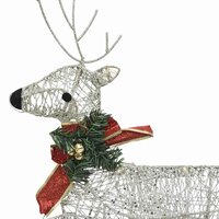 Kerstdecoratie rendieren en slee 60 LED&amp;apos;s goudkleurig  4