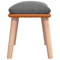 Voetenbank 45x29,5x35 cm stof en kunstleer lichtgrijs 4