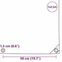Zeil 650g / m&sup2; Bruin 1 x 2,5 m Canvas met PVC-coating 11