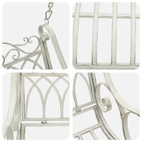 Schommelbank Staal 71 x 75 x 59 cm Antiek wit 6