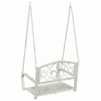 Schommelbank Staal 71,5 x 59 x 55 cm Antiek wit 5