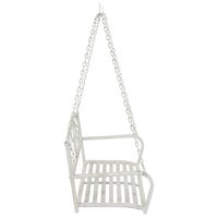 Schommelbank Staal 110,5 x 59 x 55 cm Antiek wit 4