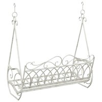 Schommelbank Staal 112 x 60 x 126,5 cm Antiek wit 5
