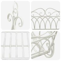 Schommelbank Staal 112 x 60 x 126,5 cm Antiek wit 6
