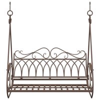 Schommelbank Staal 112 x 60 x 126,5 cm Antiek Bruin 3