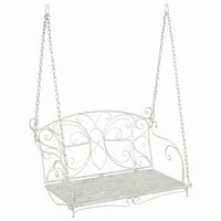 Schommelbank Staal 105,5 x 61 x 56 cm Antiek wit 2