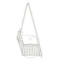 Schommelbank Staal 105,5 x 61 x 56 cm Antiek wit 4