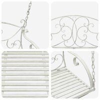 Schommelbank Staal 110 x 52,5 x 47 cm Antiek wit 6