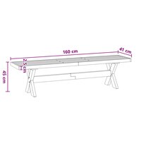 Eetbank NOAIN 160 x 41 x 45 cm Massief grenenhout Naturel 9