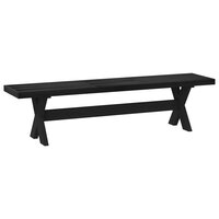 Eetbank NOAIN 160 x 41 x 45 cm Massief grenenhout Zwart 2