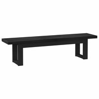 Eetbank NOAIN 160 x 41 x 45 cm Massief grenenhout Zwart 2