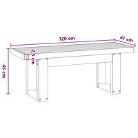 Eetbank NOAIN 120 x 41 x 45 cm Massief grenenhout Naturel 9