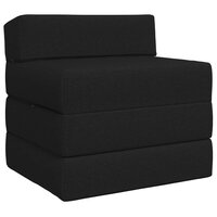Vouwbare Bankbed Zwart 200 x 70 x 10 cm Stof 2