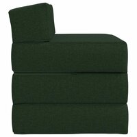 Vouwbare Bankbed Donkergroen 200 x 70 x 10 cm Stof 4