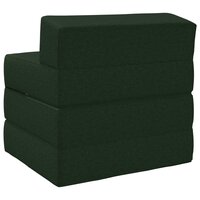 Vouwbare Bankbed Donkergroen 200 x 70 x 10 cm Stof 5